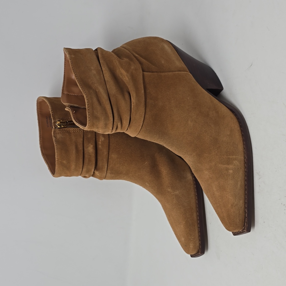 Vince Camuto Nerlinji Camel Suede Leather Slouchy Boots Size 8